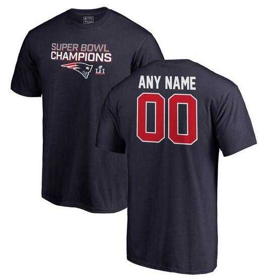Customized Printed Men's New England Patriots Pro Line by Fanatics Branded Super Bowl LI Champions Personalized T-Shirt - Navy,We sell and wholesale Customized Printed Men's New England Patriots Pro Line by Fanatics Branded Super Bowl LI Champions Personalized T-Shirt - Navy on line form chian!